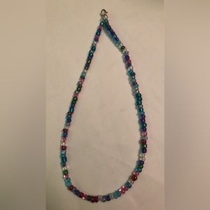 Multicolored beaded choker